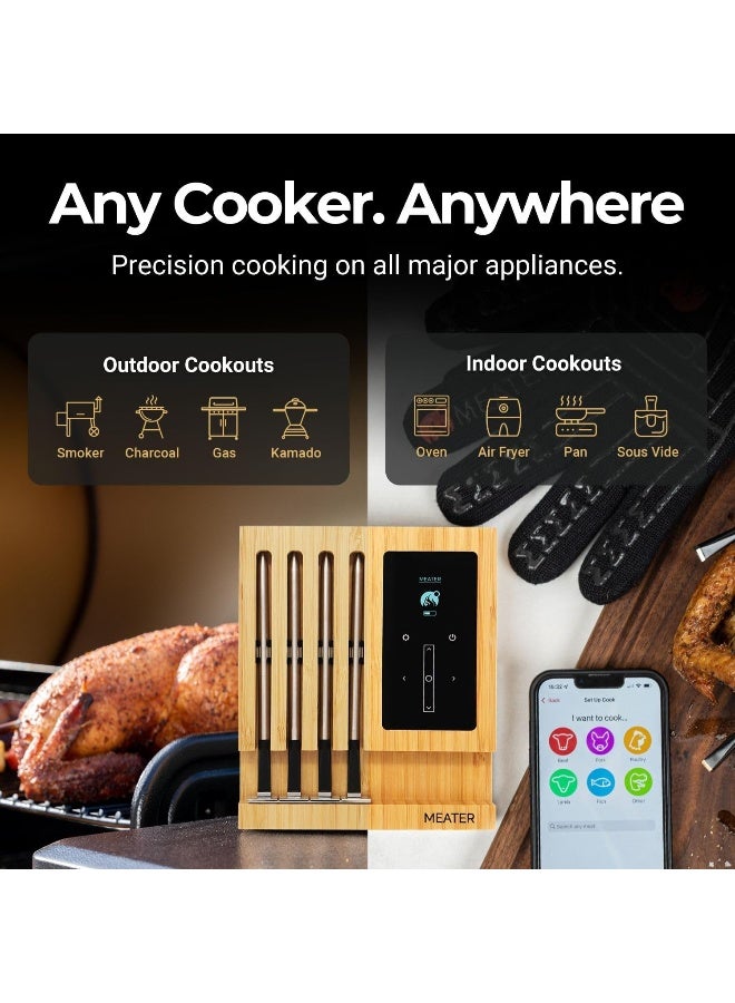 MEATER Block: WiFi Smart Wireless Meat Thermometer | 4 Probes, Long Range | Perfect for BBQ, Oven, Grill, Kitchen, Smoker, Air Fryer | Apple Watch, Alexa Compatible | iOS & Android App - Image 3